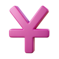 glorious urban Minimal, flat magenta yen symbol. Sharp edges, with Scalable Design. detailed png