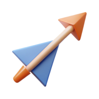 intense beautiful Geometric monoline arrow. Clean lines, flat color, minimal design with Scalable Design. professional png