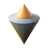 deslumbrante negrito geométrico geométrico logotipo do uma cone. limpar \ limpo linhas, mínimo, fresco arestas com escalável Projeto. impecável png