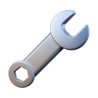 dazzling mid-century Minimalist rendering of a wrench. Single-weight stroke, flat color, with Scalable Design. sharp png