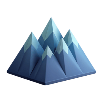 radiant playful rustic Geometric mountain range silhouette. Flat color, minimal design with Scalable Design. impeccable png