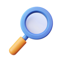 vibrant geometric A minimalist magnifying glass icon. Clean lines, flat color, crisp edges with Scalable Design. high resolution png