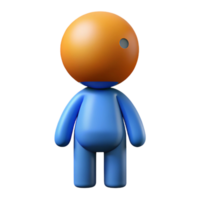 standout surreal Stick figure character with a large circular head. Single-weight stroke, minimal, with Scalable Design. high resolution png