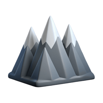 splendid harmonious rustic Minimalist mountain range silhouette with crisp edges and a flat grey color with Scalable Design. expertly shot png