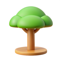 rare organic Flat color tree icon with circular canopy. Minimal design, clean lines. Symmetrical with Scalable Design. detailed png