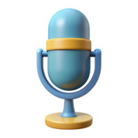 playful impressive Pictogram of a microphone. Flat color, single-weight stroke, minimal with Scalable Design. high quality png