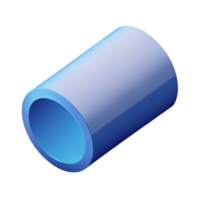 remarkable elegant Isometric cylinder, symmetrical design, clean lines, with Scalable Design. perfect clarity png