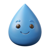 whimsical breathtaking Teardrop-shaped character with a simple smile. Flat color, crisp edges, with Scalable Design. flawless png