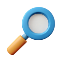 gorgeous romantic baroque Minimal, flat color design of a magnifying glass. Sharp edges, single-weight stroke with Scalable Design. premium png