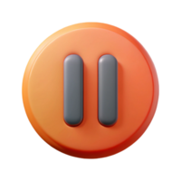 harmonious picturesque Pause button icon with two vertical bars. Clean lines, flat color, symmetrical with Scalable Design. 4K png