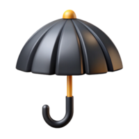 ethereal gorgeous Minimalist umbrella icon with crisp edges and a flat black color. with Scalable Design. 4K png