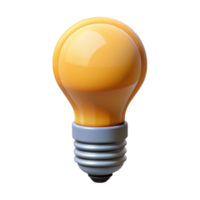 impressive distinctive Monoline lightbulb with clean lines. Flat color, with Scalable Design. png