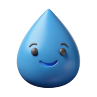 sonhadores hipnótico em forma de lágrima personagem com uma simples sorriso. plano cor, fresco arestas, com escalável Projeto. sem falhas png