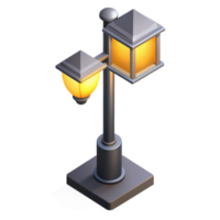 wonderful sought-after Isometric street light, single-weight stroke, clean lines, with Scalable Design. png