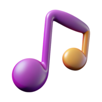 nostalgic picturesque Musical note with a stem. Crisp edges, symmetrical, flat color design with Scalable Design. original png