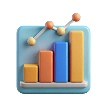 stunning acclaimed Graph icon representing data analysis. Clean lines, flat color, with Scalable Design. png