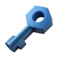 captivating dynamic vintage Geometric silhouette of a key. Clean lines, flat color with Scalable Design. fine detail png