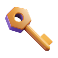 gorgeous reflective art deco Geometric, flat color illustration of a key. Crisp edges, minimal with Scalable Design. detailed png