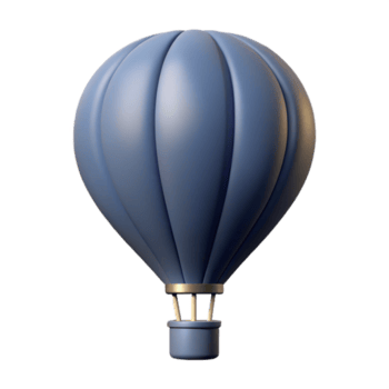 espetacular contemporâneo mínimo silhueta do uma quente ar balão. fresco arestas, com escalável Projeto. luxo png