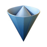 tranquilo lindo geométrico logotipo do uma cone. limpar \ limpo linhas, mínimo, fresco arestas com escalável Projeto. estúdio qualidade png