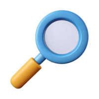 wonderful urban Magnifying glass icon, single-weight stroke, minimal design. Flat color, with Scalable Design. flawless png