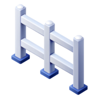 mesmerizing ethereal modern Clean lines isometric fence, scalable, white with Scalable Design. refined png