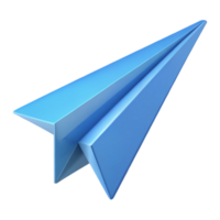 inesquecível futurista minimalista Projeto do uma papel avião. fresco arestas, peso único AVC. plano cor com escalável Projeto. autêntico png