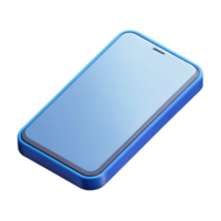 mesmerizing playful organic Isometric smartphone with blank screen. Flat color, crisp edges with Scalable Design. fine detail png