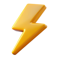 whimsical dramatic Stylized lightning bolt character. Clean lines, flat color, with Scalable Design. perfect clarity png
