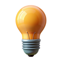 distinguished organic Monoline lightbulb with clean lines. Flat color, with Scalable Design. museum quality png