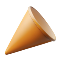 elegant classic Geometric silhouette of a cone. Crisp edges, single-weight stroke, with Scalable Design. expertly shot png