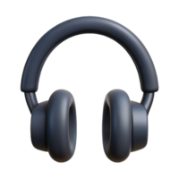 serene traditional Minimalist headphone logo with clean lines. Flat black color with Scalable Design. flawless png