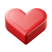 joyful exquisite Symmetrical isometric heart, minimal, red with Scalable Design. genuine png