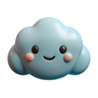 immaculate art deco A friendly cloud character with rounded edges. Clean lines, flat color, with Scalable Design. high quality png