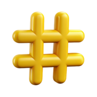 magnificent dramatic art deco Clean lines, symmetrical hashtag symbol. Flat yellow, with Scalable Design. flawless png