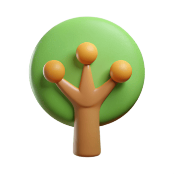 giocoso meraviglioso logo raffigurante un' semplificato albero con un' circolare corona. peso singolo ictus, scalabile, piatto colore con scalabile design. 8 mila png