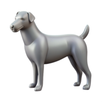 distinguished futuristic Single-weight stroke dog silhouette. Clean lines, scalable, flat color with Scalable Design. 8K png