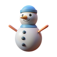 exquisite mid-century A stylized snowman with circular body segments. Flat color, clean lines. Minimal design with Scalable Design. masterfully captured png