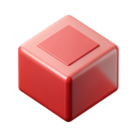 enchanting playful gothic Isometric cube with clean lines and flat red color with Scalable Design. perfect clarity png