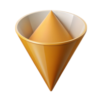 majestic dramatic futuristic Geometric logo of a cone. Clean lines, minimal, crisp edges with Scalable Design. premium png