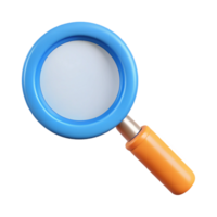 pristine inspired Crisp edges monoline magnifying glass. Flat color, with Scalable Design. png