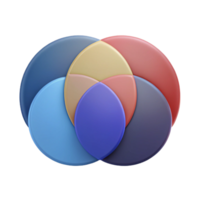 majestic celebrated Venn diagram with two overlapping circles. Crisp edges, solid colors, symmetrical with Scalable Design. png