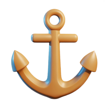 elegante criativo mínimo Projeto do a âncora com limpar \ limpo linhas e uma peso único acidente vascular encefálico com escalável Projeto. magistralmente capturado png