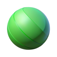 hypnotic unparalleled Isometric sphere, flat green color, minimal design, crisp edges with Scalable Design. png