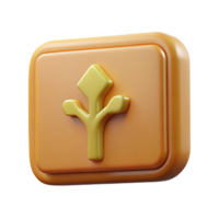 radiant surreal Rectangular badge with a stylized tree silhouette. Single-weight stroke, flat color with Scalable Design. fine detail png