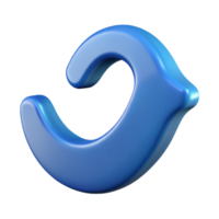 elegant rare Wave character with a curved line and crest. Flat color, clean lines, crisp edges with Scalable Design. png