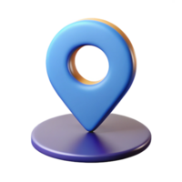 glorious futuristic Location pin icon with a circular base. Flat color, with Scalable Design. 8K png