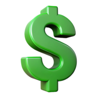 romântico esplêndido fresco arestas, plano verde dólar placa. limpar \ limpo linhas, mínimo Projeto com escalável Projeto. 4k png