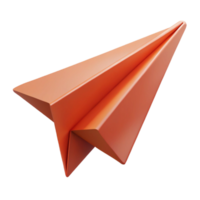 passionate dramatic Paper airplane with folded wings. Clean lines, minimal design, with Scalable Design. crisp png