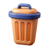 ethereal spectacular Trash can pictogram. Simple shape, flat color, crisp edges. Minimal, with Scalable Design. studio quality png